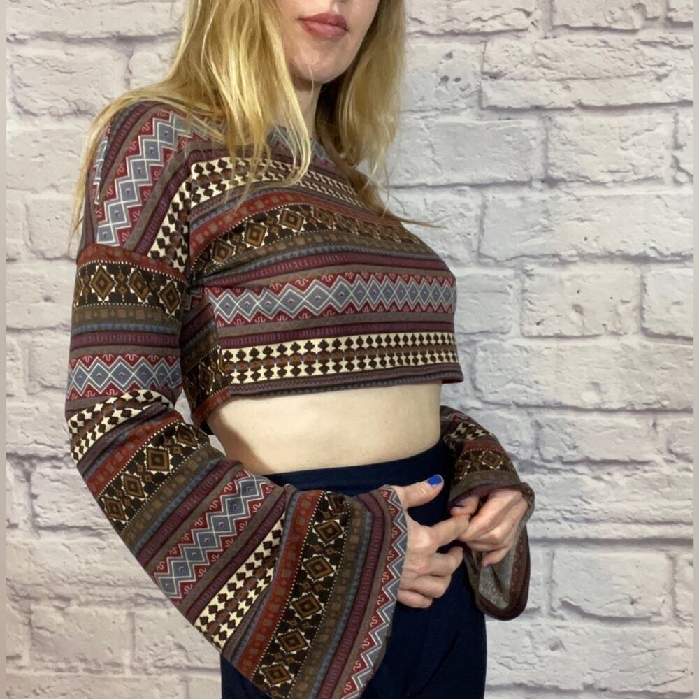 Romwe knit hippie style crop top